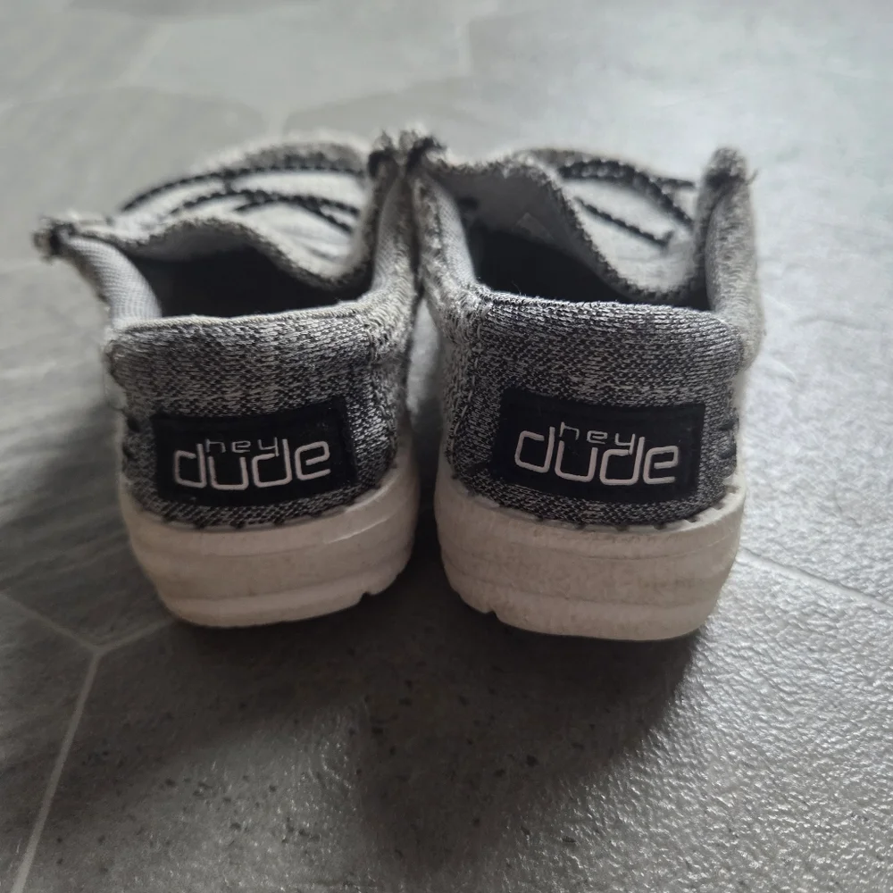 Children's Gray Hey Dude Slip-On Knit Shoes